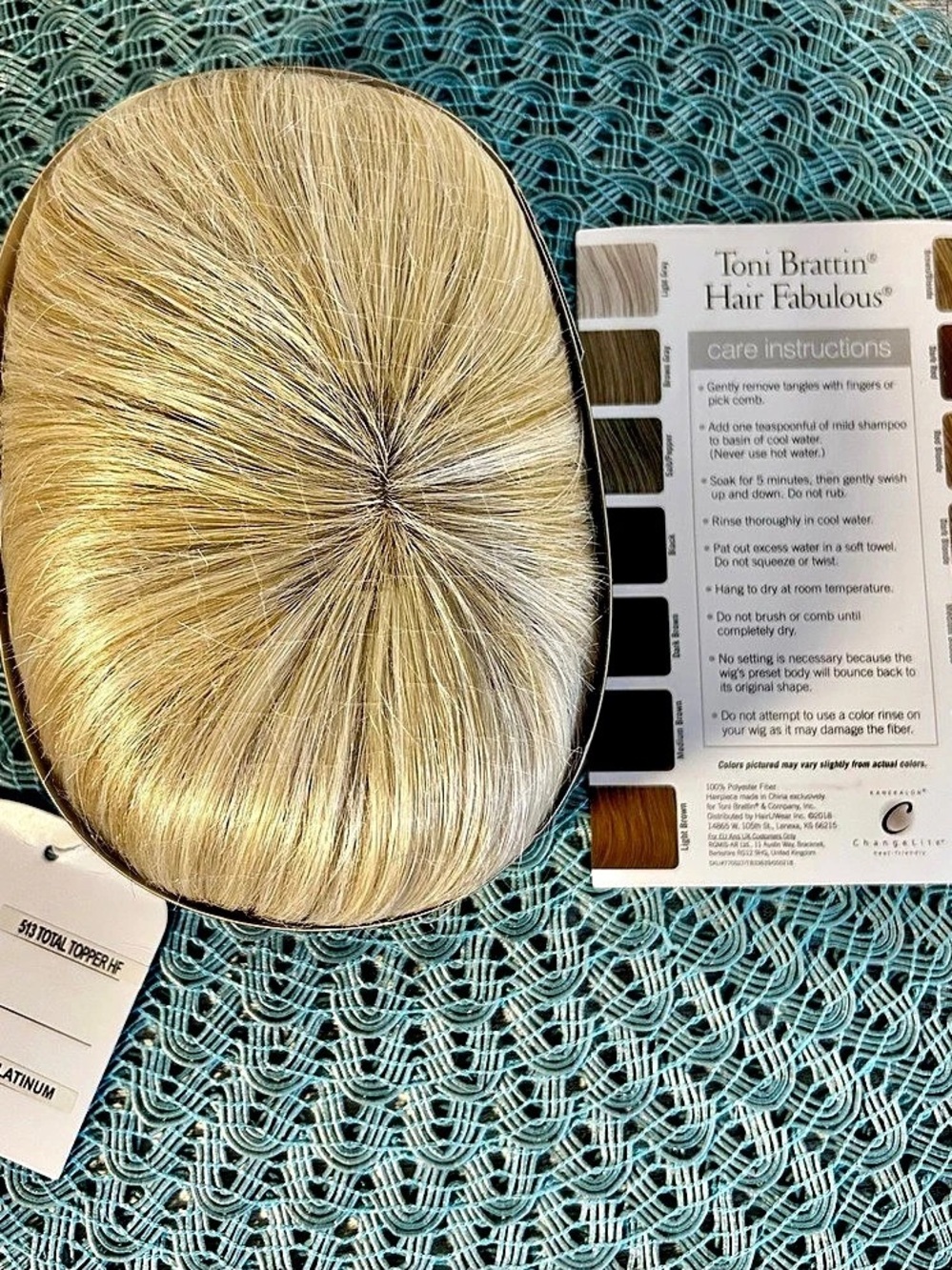 Toni Brattin Hair Fabulous 513 Total Topper HF Platinum PO11573 Hairpiece
